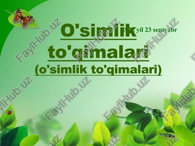 o'simlik to'qimalari — PPTX