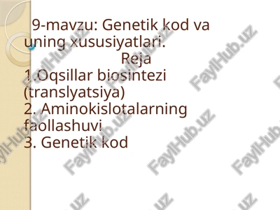 genetikkod.izoh — PPTX