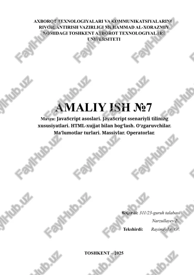javascript asoslari — DOCX