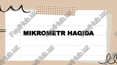 mikrometr — PPTX