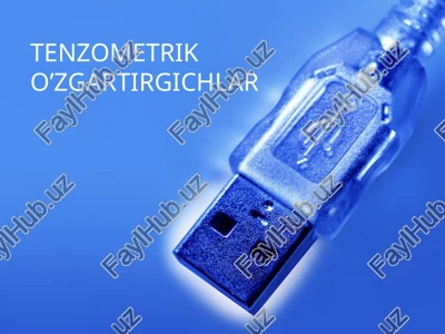 tenzometrik o’zgartirgichlar — PPTX