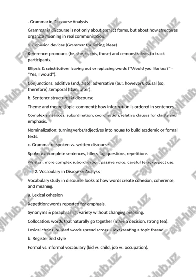 grammar in discourse analysis — DOCX