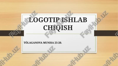 logotip ishlab chiqish — PPTX