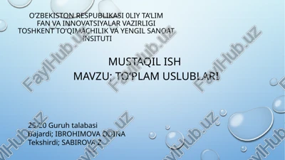 to’plamuslublari — PPTX