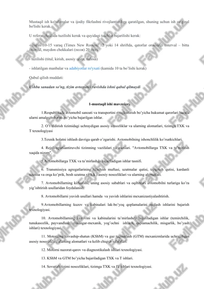 mustaqil ish ko'nikmalar va ijodiy fikrlash — DOCX