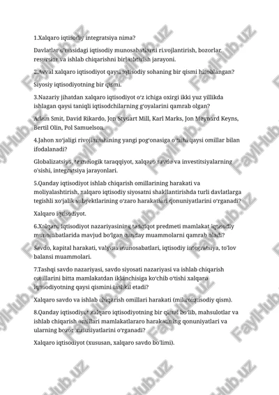 xalqaro iqtisodiyot — DOCX