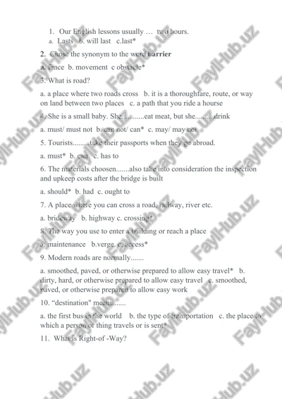 english language lessons — DOCX