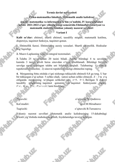 amaliy matematika va informatika ta'limi — DOCX