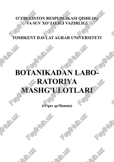 botanikadan laboratoriya mashg'ulotlari — DOC