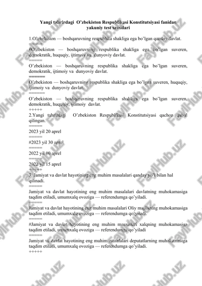 o’zbekiston respublikasi konstitutsiyasi — DOCX