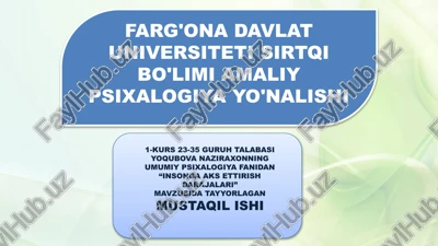 "insonga aks ettirish darajalari" — PPTX