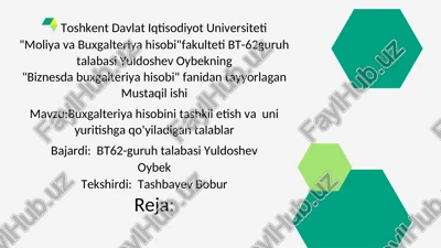 biznesda buxgalteriya hisobi — DOCX