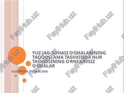 odontogen (organospetsifik) xafvsiz o'smalar — PPTX