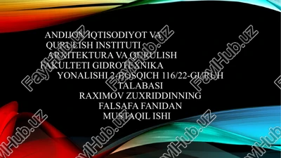 borliq tushunchasi va uning turlari — PPTX