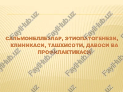 salmonellalar — PPTX