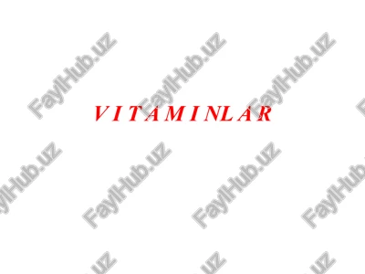 v i t a m i nl a r — PPTX