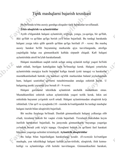 tipik mashqlarni bajarish texnikasi — DOC