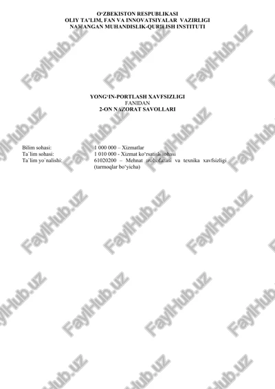 yong‘in-portlash xavfsizligi fanidan 2-on savollari — DOC