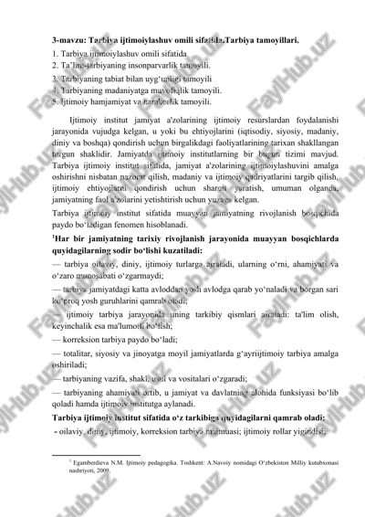 tarbiya ijtimoiylashuv omili sifatida — DOCX