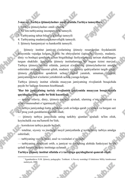 tarbiya ijtimoiylashuv omili sifatida — DOCX