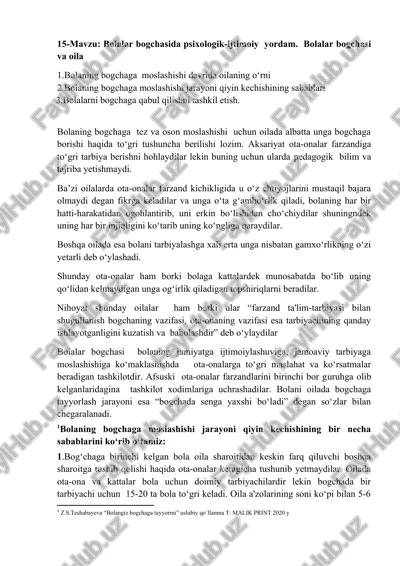 bolalar bogchasida psixologik-ijtimoiy yordam — DOCX