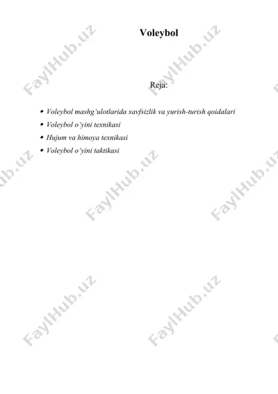voleybol — DOCX