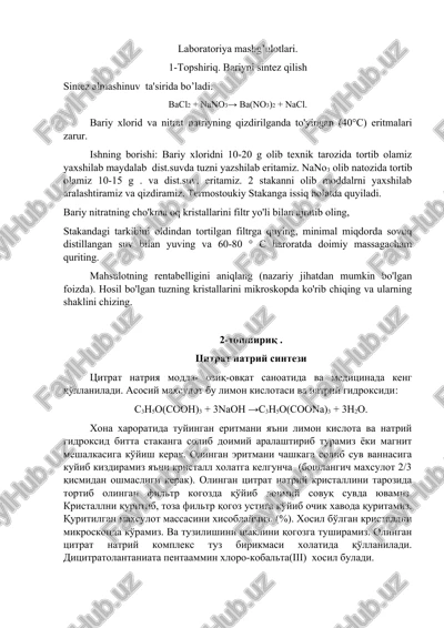 bariyni sintez qilish — DOCX