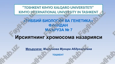 tibbiy biologiya vagenetika — PPT