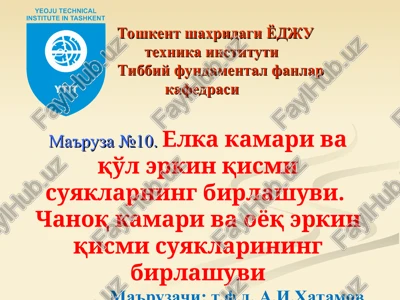 ma'ruza №10 — PPT