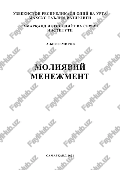 moliyaviy menejment — DOCX