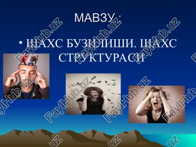 shaxs buzilishi — PPT