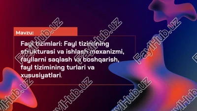 fayl tizimlari — PPTX