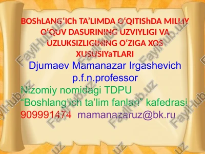 milliy o‘quv dasturi matematika — PPTX