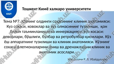 yuzningoldingisohasiningklinikanatomiyasi — PPTX
