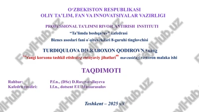 yangikorxonatashkiletishningmoliyaviyjihatlari — PPTX