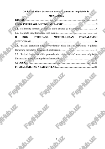 paskal tilida dasturlash asoslari — DOCX