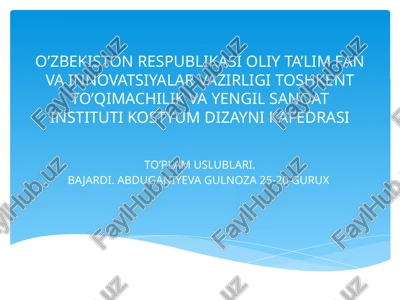 to’plam uslubi tarixi — PPTX