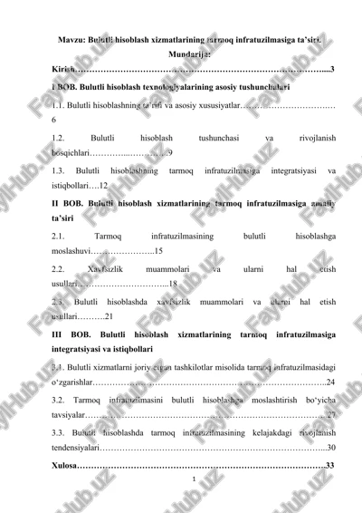 bulutli hisoblash texnologiyalari — DOCX