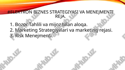 bozor tahlili va mijoz bilan aloqa — PPTX