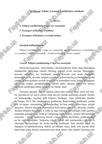 tabiat va texnogen sivilizatsiya estetikasi — DOCX