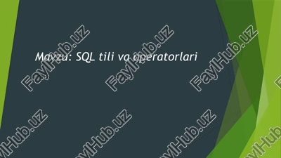 sqltilivaoperatorlari — PPTX