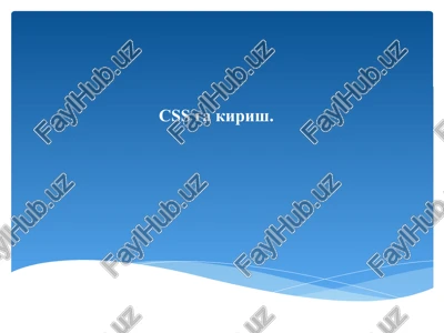 cssgakirish — PPTX