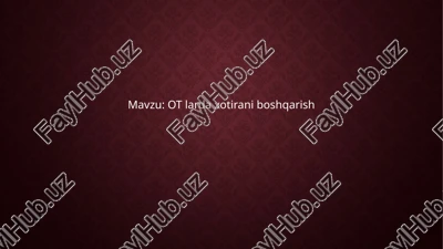 xotiratixizmatlari — PPTX