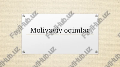 moliyaviy oqimlar — PPTX