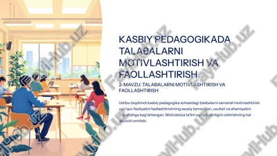 talabalarni motivlashtirish va faollashtirish — PPTX