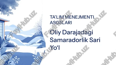 ta’lim menejmenti asoslari — PPTX
