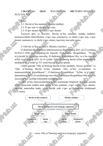 davlat ta’lim standarti. malaka talablari — PDF