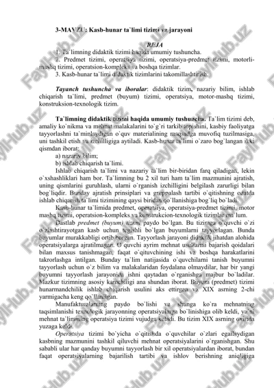 kasb-hunar ta`limi tizimi va jarayoni — PDF