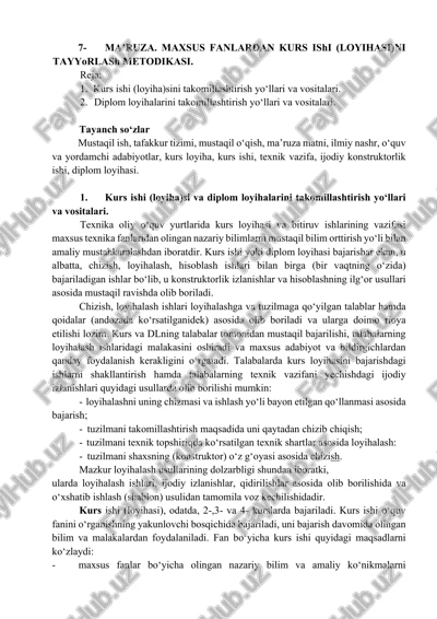 kurs ishi (loyiha)si — PDF