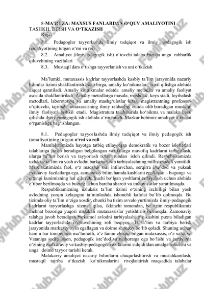 pedagoglar tayyorlashda ilmiy tadqiqot va ilmiy pedagogik ish (amaliyot) — PDF